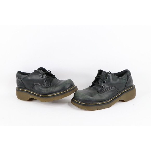 Vintage Dr Martens Womens 7 Goth EDM Chunky Platform Leather Oxford Shoes Black